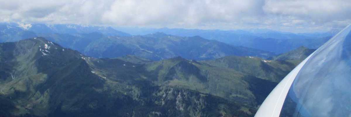 Flugwegposition um 12:34:54: Aufgenommen in der Nähe von Gemeinde Bad Hofgastein, 5630 Bad Hofgastein, Österreich in 2697 Meter